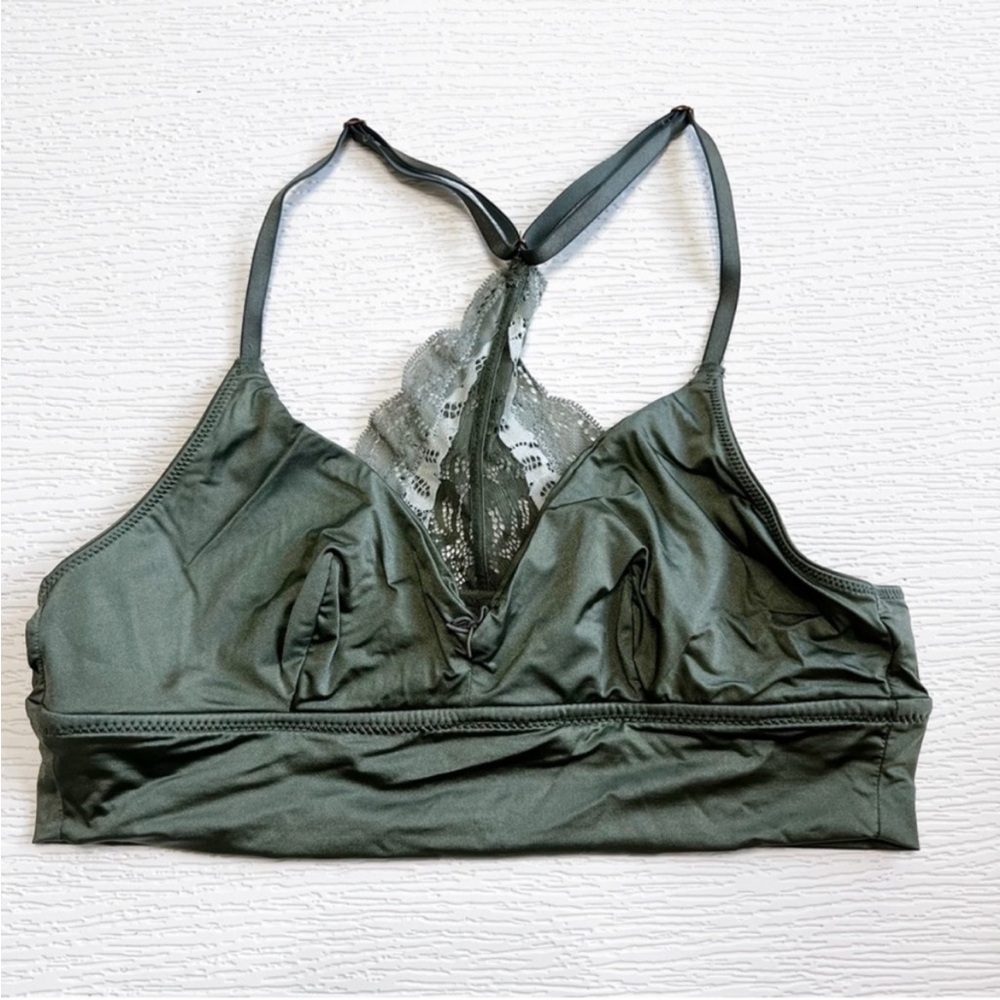 Aerie Orange Green Silky White Lace Bralette Bundle Small - Picture 5 of 7